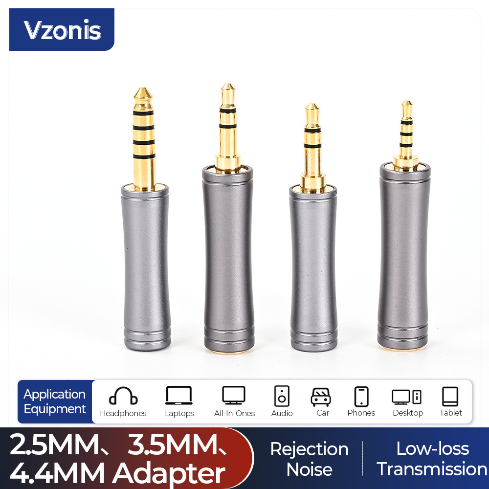 4.4mm to 3.5 2.5 HIFI Earphone Adapter Plug Gold-plated 4.4mm Female to 3.5mm 2.5mm Male Balanced