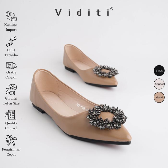 ASLI Viditi Eira Flat Shoes Sepatu Import Wanita Kerja Kuliah Wisuda Pesta Kantor Shoes READY STOCK
