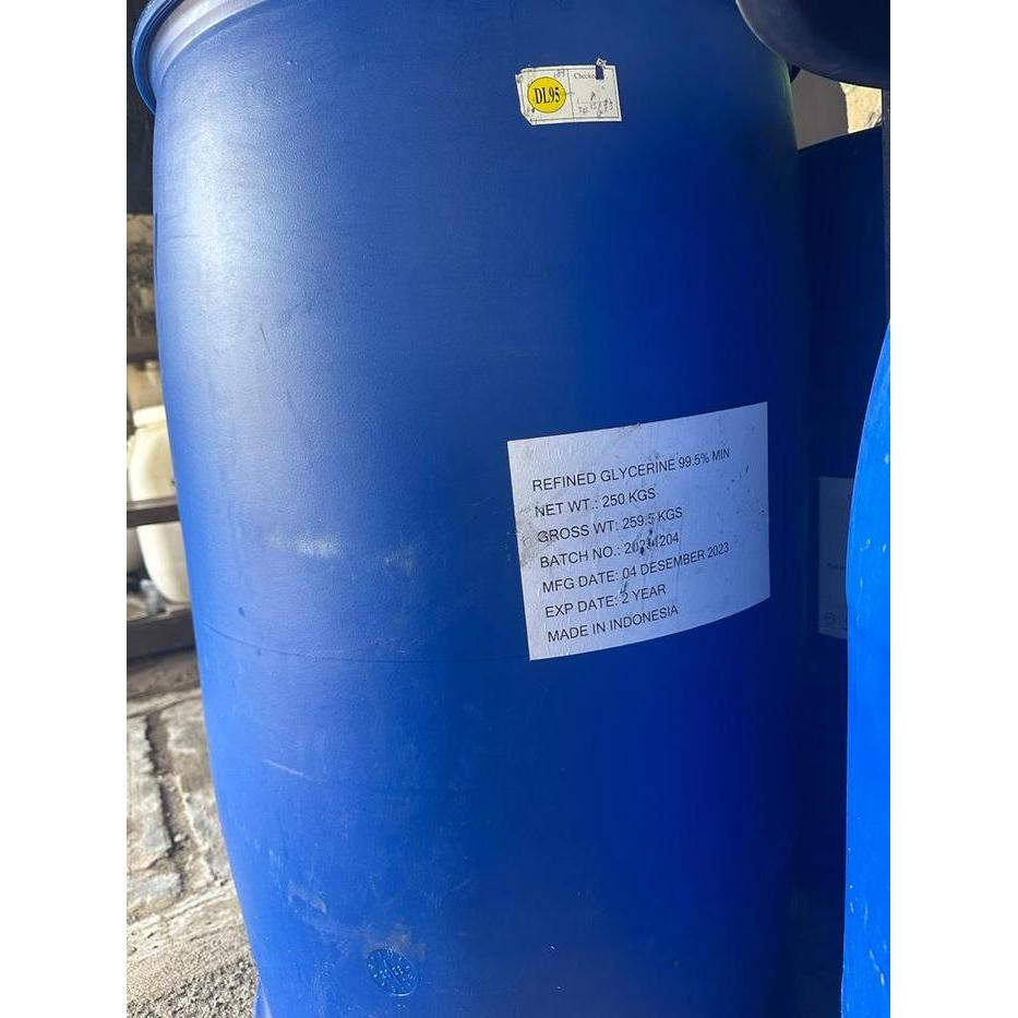 GLISERIN / GLYCERIN / GLISEROL / VEGETABLE GLYCERIN 1 DRUM 250 KG