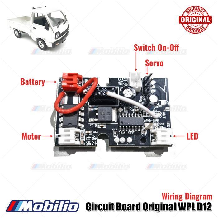 ORIGINAL PART - CIRCUIT BOARD ORIGINAL RC WPL D12 FULL PROPO