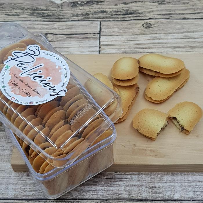 Pelicious Lidah Kucing Nutella - Kue Crunchy Premium Filling Nutella
