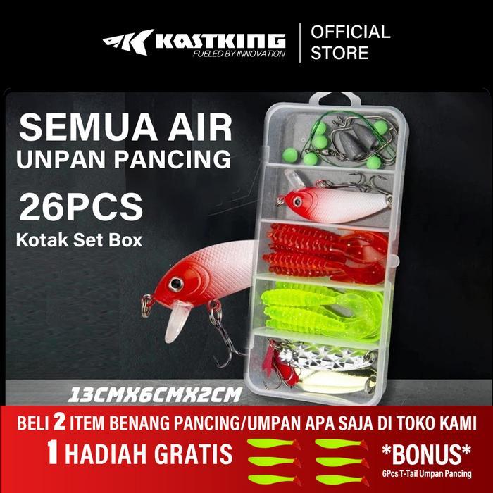 Kastking Set Umpan Pancing Kastking 26Pcs 4.3G 5.2Cm Minnow Softlure Ultralight Lembut Sendok Jig