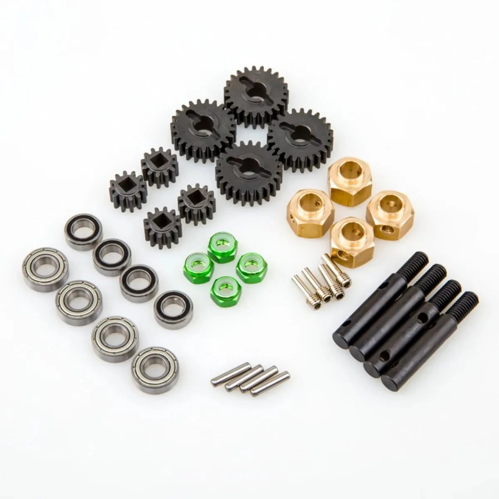 RhinoCrawer Hardened Portal Axle Shafts Gears For Axial SCX10 III Capra Offset Axles (VP) Full