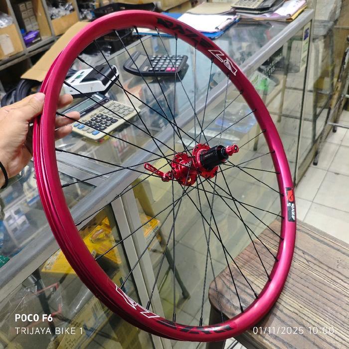 Wheelset Velg Set MTB 26 27.5 RAZE R6/R7 Disc Brake 32 Hole Jari Jari Stainless Six Bolt 6 Baut