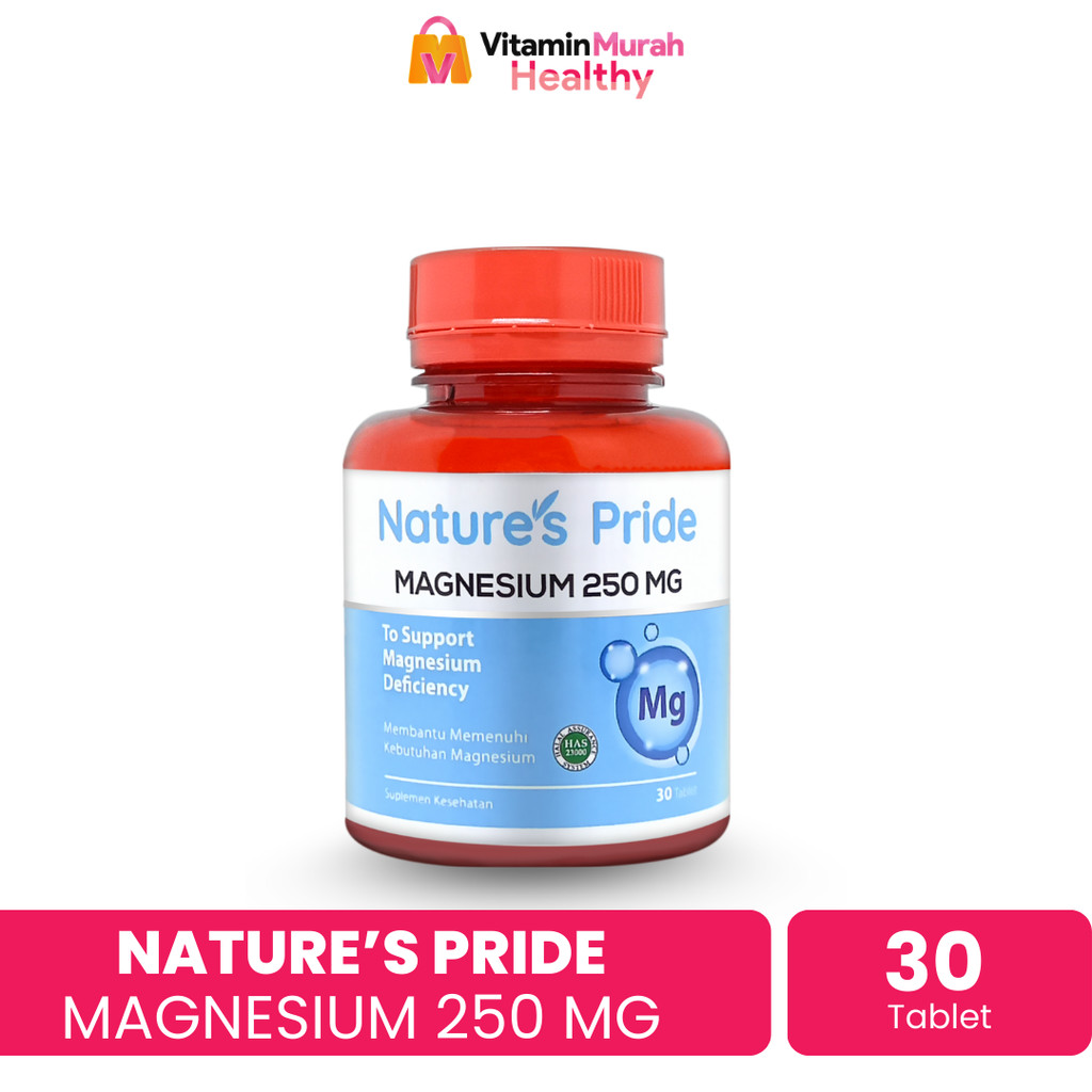 NATURE'S PRIDE MAGNESIUM 250mg ISI 30 & 100 TABLET - SUPLEMEN KESEHATAN