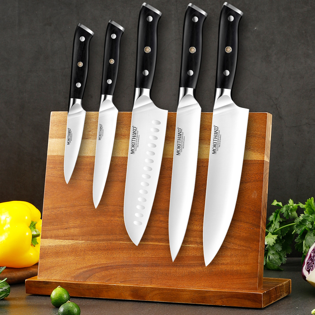 Best Chef knife 1-5 Pcs Set Kitchen Knives German 1.4116 Steel Sharp