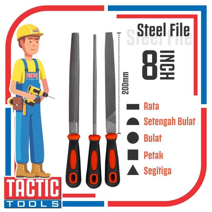 Gumi Kikir Besi Kotak 8" / Square Steel File