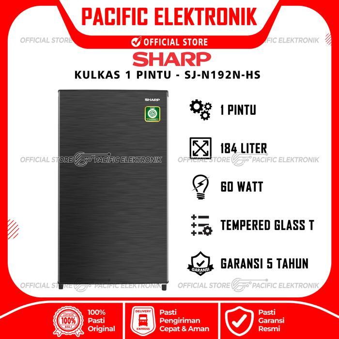 Kulkas Sharp 1 Pintu Tinggi SJ-192N-HS / 192N HS / 192NHS