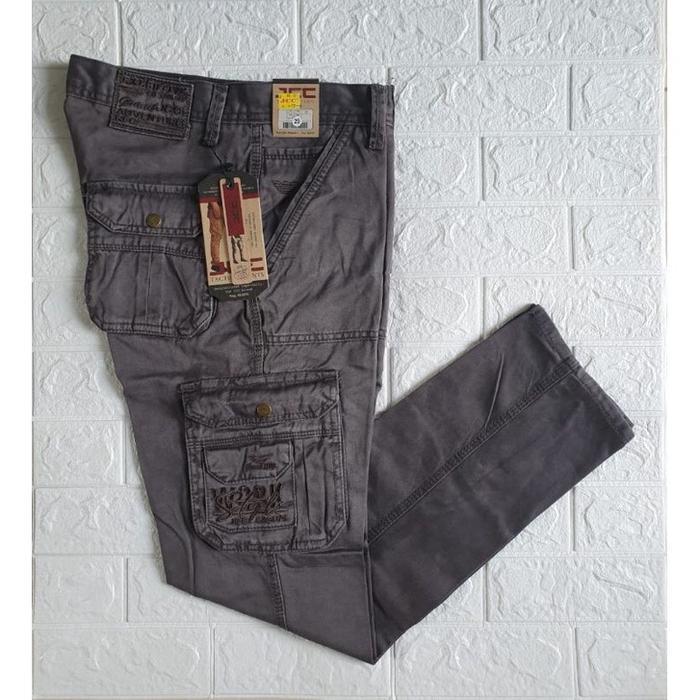 Celana Panjang Cargo Jcc Casual Denim // Celana Cargo Kanvas Sulfur Original // Celana Gunung