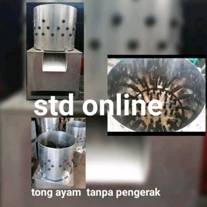 Mesin cabut bulu ayam 3ekor tong cabut bulu ayam - komplit dinamo