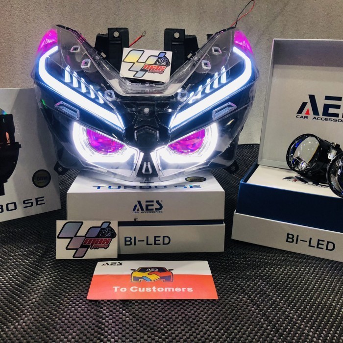 PROMO CUSTOM PROJIE BILED AES TURBO SE VARIO 125/150 NEW FULLSET HEADLAMP
