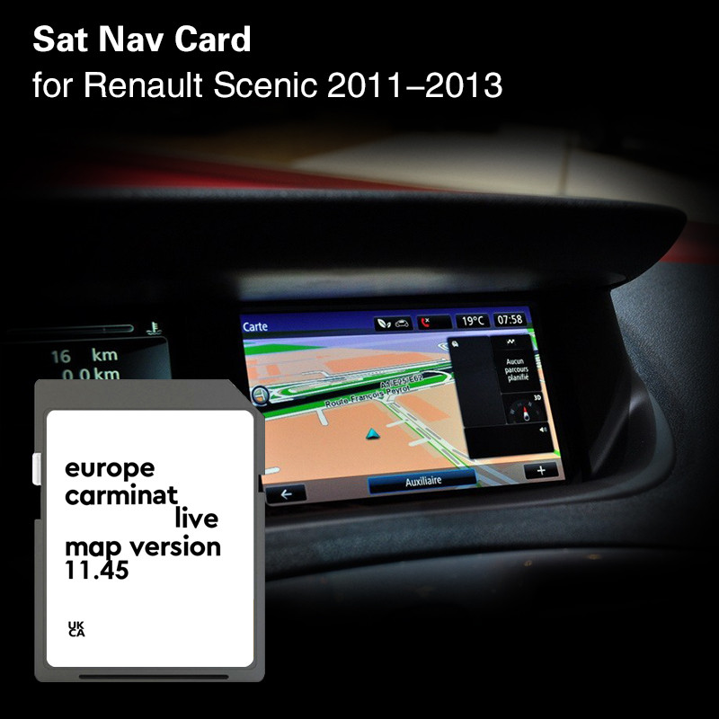 Compatibile for Renault Scenic 2011 2012 2013 Carminat Live 11.45 Map Cover Lithuania Portugal