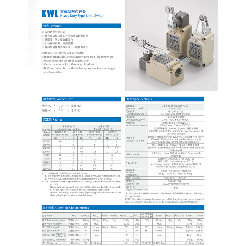 ABILKEEN CNC Industrial Machine Limit Travel Switch Momentary Rebound Limiting Switch WLCA12 WLCA2