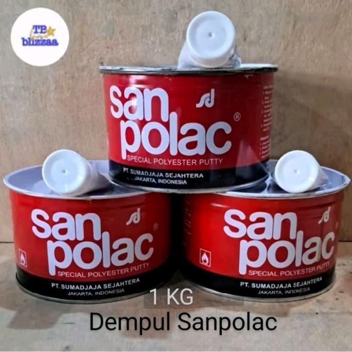 Sanpolac 1 kg Dempul Mobil Kayu Plastik 1 Set 1 kg Sanpolac 1kg Dempul Sanpolac 1kg