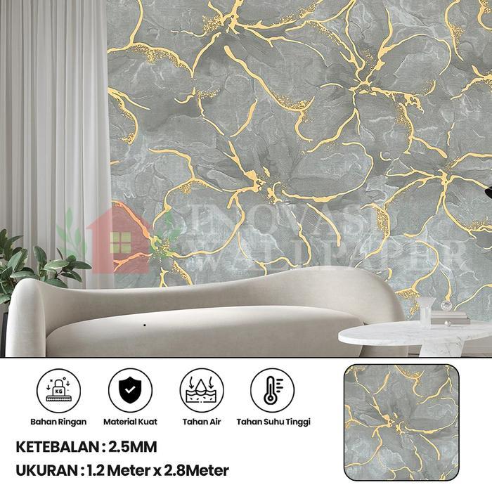PROMO Wallpaper Dinding Wallpaper Dinding Vinyl Marble Wallpaper Dinding 3D Motif Marmer Uk
