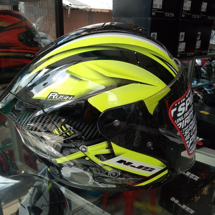 Helm Njs Kairos Dv Helm Half Face Motif Hijau