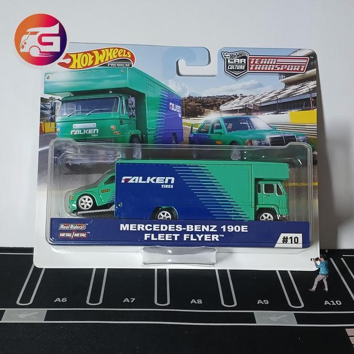 TERLARIS Team Transport Mercedes 190E x Ft Flyer Falken Series Premium - Hotwheels Selamat