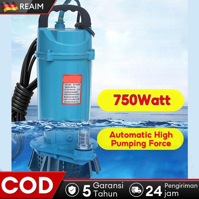 Reaim Pompa Celup Air Bersih 1 Inch Pompa Air Listrik Jet Pump 5000L/H Daya hisap tinggi
