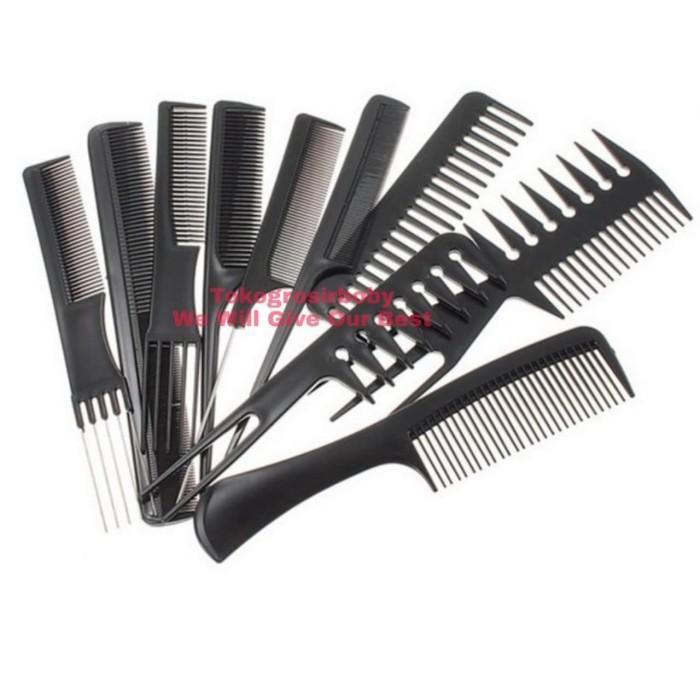 Sisir Rambut Wanita / Pria 1 Set Isi 10 Aneka Fungsi Merias dan Menata