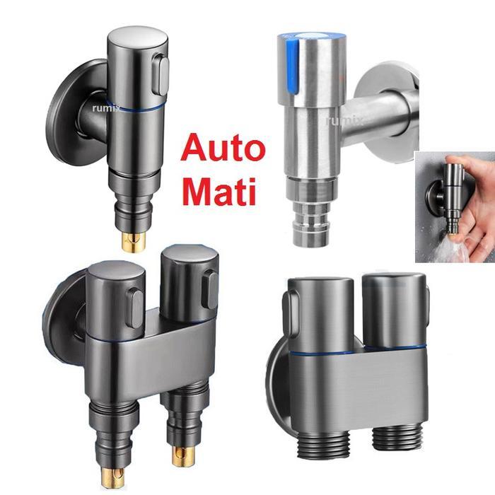 Keran Air Mesin Cuci Kran Tembok Taman Otomatis Mati Anti Jatuh 304