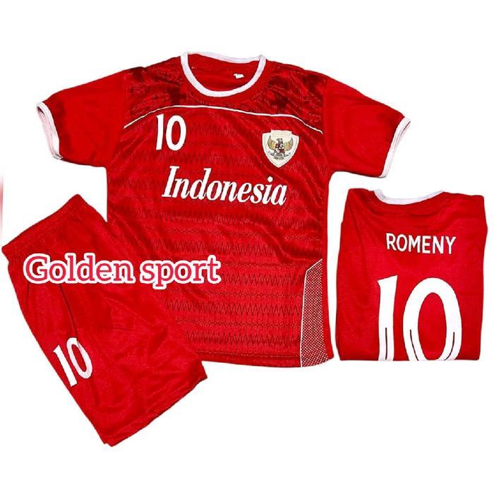 Mills Footwear - Setelan Baju Bola Anak Timnas Indonesia Terbaru/Kaos Bola Anak Timnas Indonesia