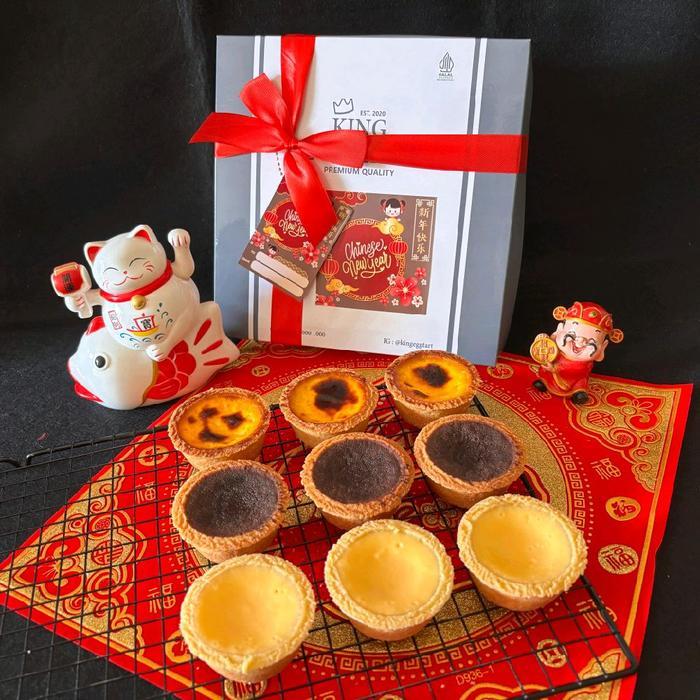 Sale- King Egg Tart Imlek Hampers Mixed 3 Rasa Cny