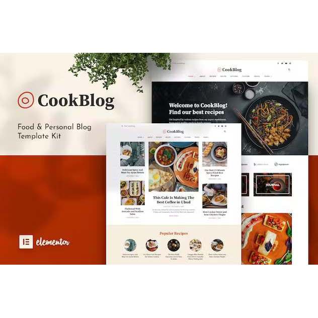 CookBlog – Food & Personal Blog Elementor Template Kit