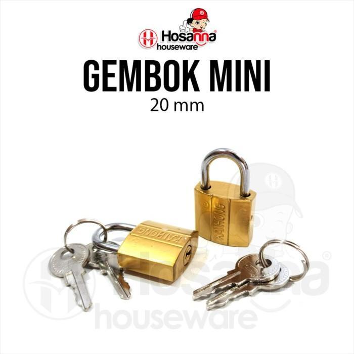 Gembok Kecil Kuning Ukuran 20mm / Gembok Koper Tas kecil