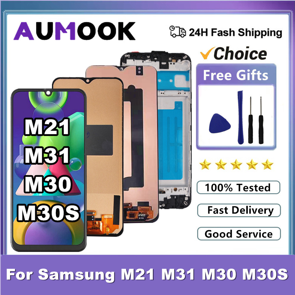 AMOLED For Samsung Galaxy M31 M21 M30 M30S LCD Display Touch Screen For Samsung M31 LCD SM-M315F