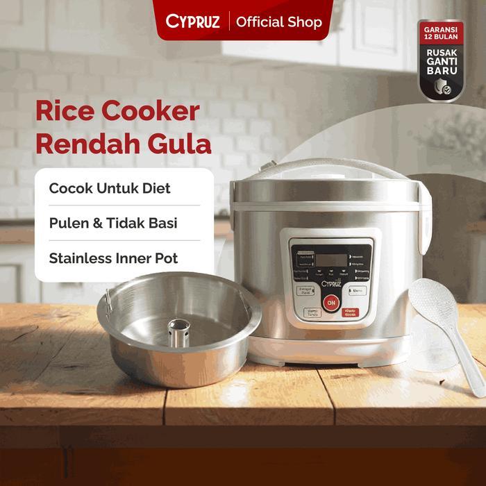 Cypruz Rice Cooker Low Sugar Low Calories 1,8 Liter