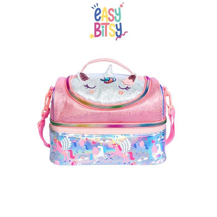 Easybitsy Tas Bekal Lunch Bag Box Tempat Makan Anak Perempuan TK - SD Mermaid, Unicron Wings,