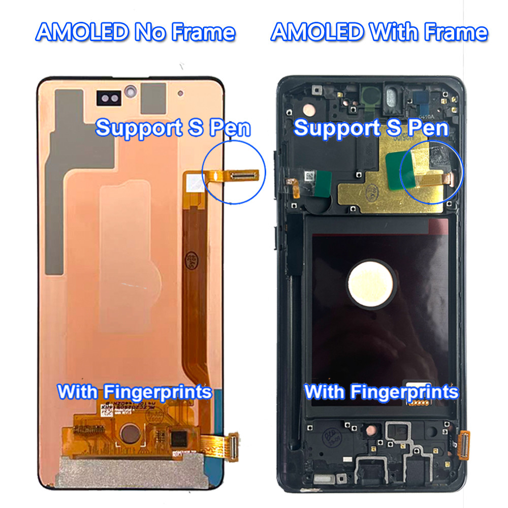 AMOLED Display For Samsung Galaxy Note10 Lite LCD Display Touch Screen Digitizer For Samsung Note 10