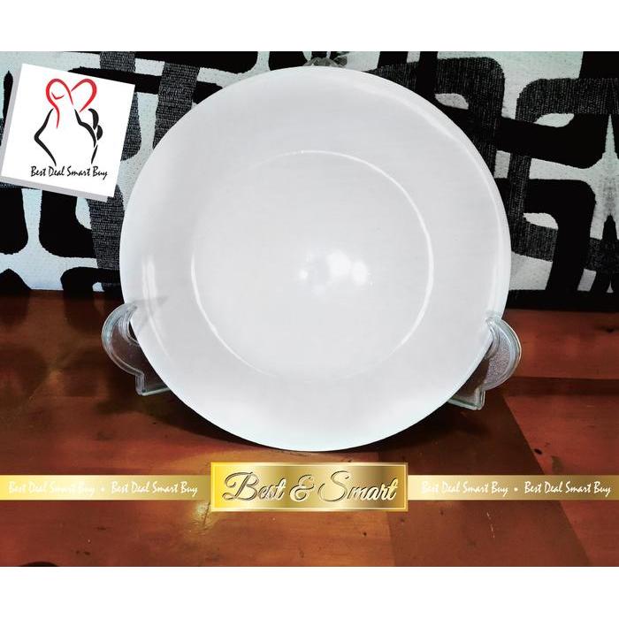 Piring keramik 9 Inch Ceper Putih Polos