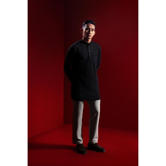 Larusso X Rizky Ridho - Koko Kurta Organic Cotton Changi - Jet Black