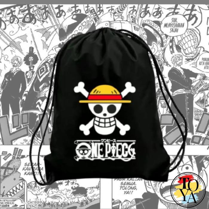 Tas Serut Stringbag Motif Anime / Tas Olahraga Serbaguna pria & wanita / Tas Futsal Ransel