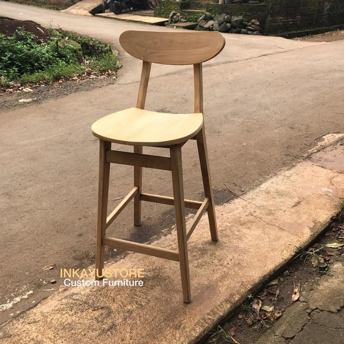 KURSI BAR KAYU JATI KURSI CAFE BAR KAYU JATI