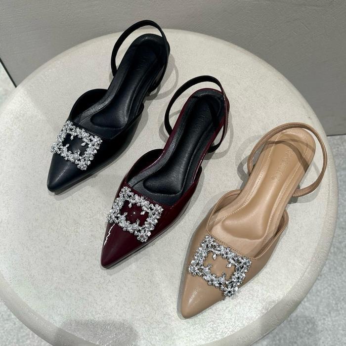 LAMELIKA - ZORA MULES SANDAL KONDANGAN WANITA ELEGAN 3 CM SLIP ON ANTI SLIP