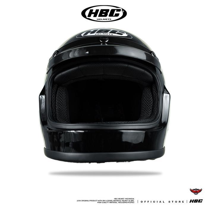 Helm HBC KUNO RETRO SOLID Helm Retro Full Face SNI