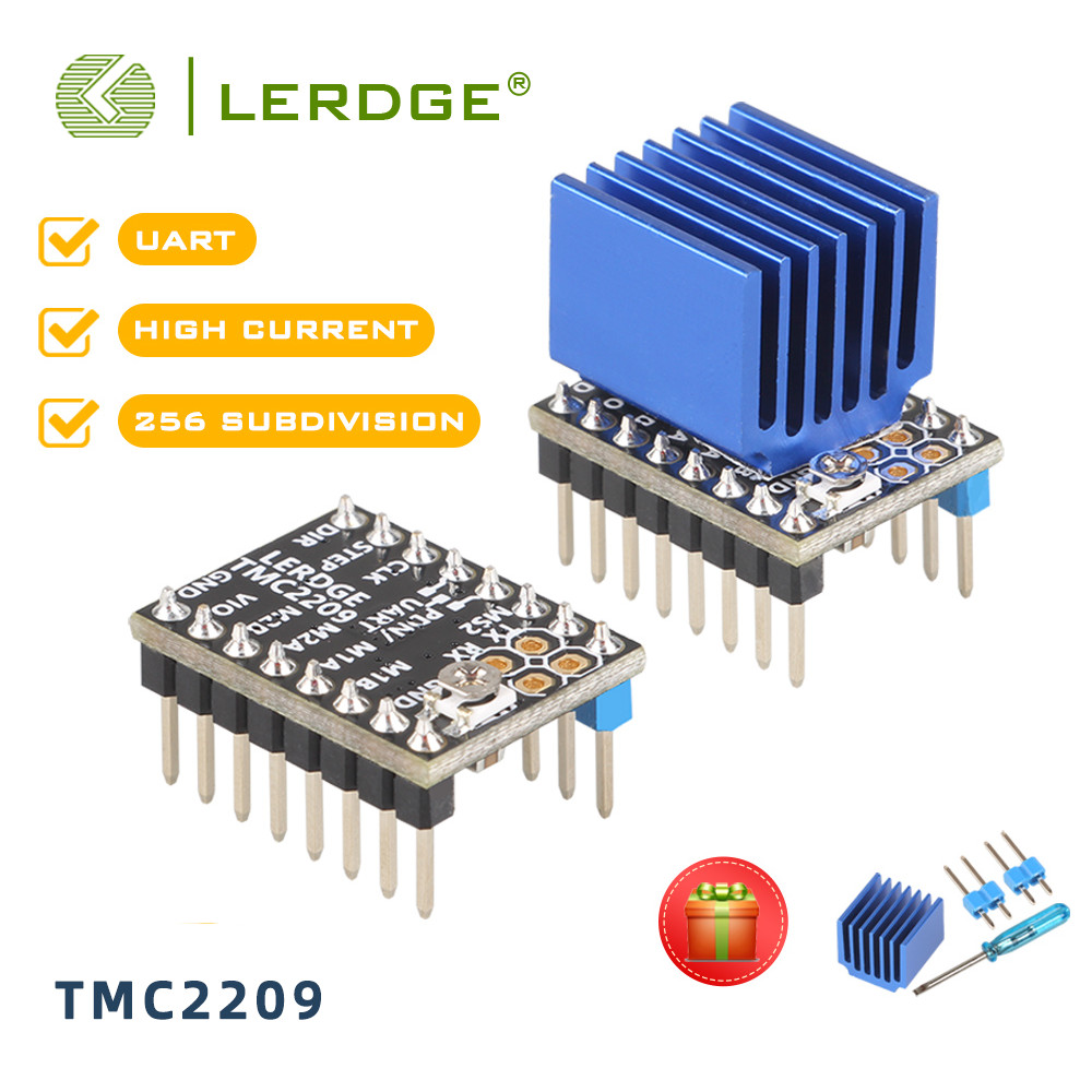 LERDGE TMC2209 Stepper Motor Driver UART VS TMC 2208 A4988 lv8729 3D Printer Parts Stepstick 2.0A ul