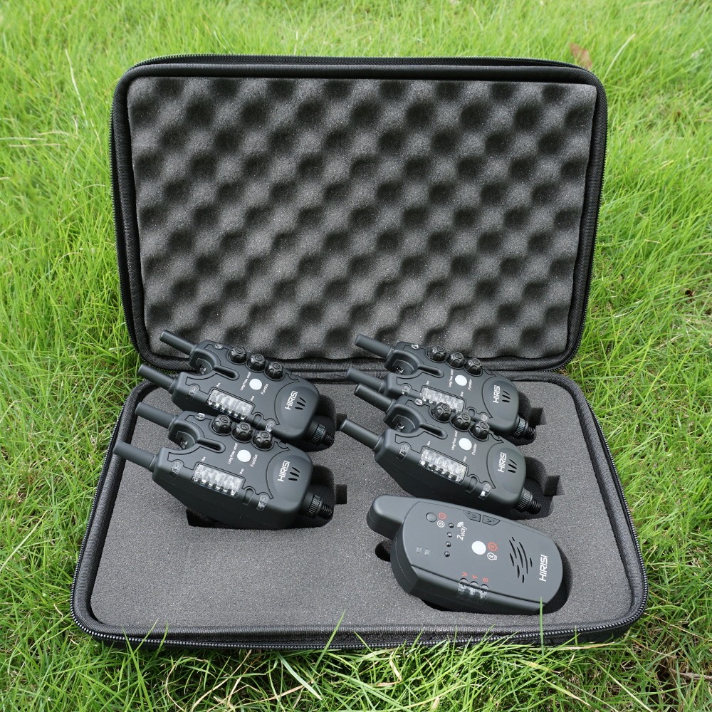 Hirisi Carp Fishing Alarm Set Wireless Bite Alarm 2 Way Remote Control Bite Indicator Fishing
