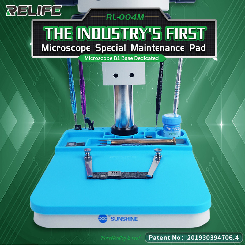 Relife RL-004M Microscope Spencil Maintenance Pad B1 Base Dedicated Silicone Heat Insulation Desk Ma