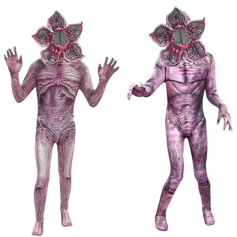Kid Cosplay Jumuit Demogorgon Cosplay Jumuit Bodysuit Mask Outfits Halloween Carneval Suit