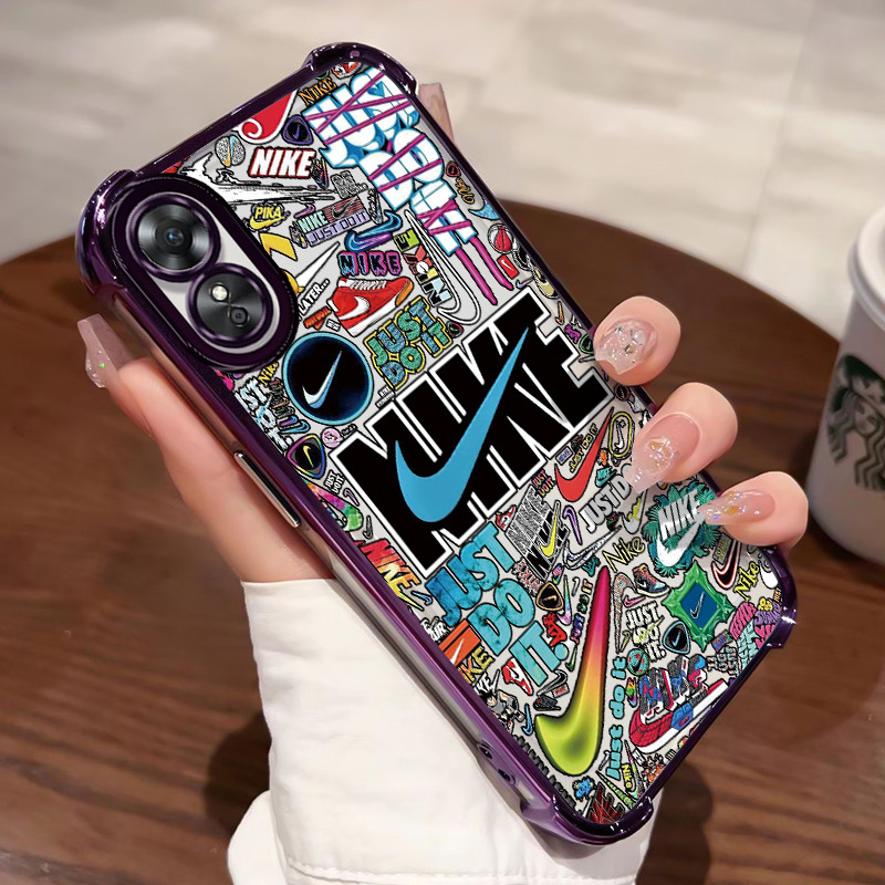 Casing Hp Untuk OPPO A17 OPPO A17K Case Casing HP Softcase Ponsel Soft Shell dengan Empat sudut anti