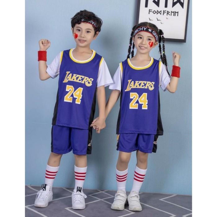 Premium Setelan Jersey Baju Basket Anak Kids Jersey Basketball Look Like 2Pc Original