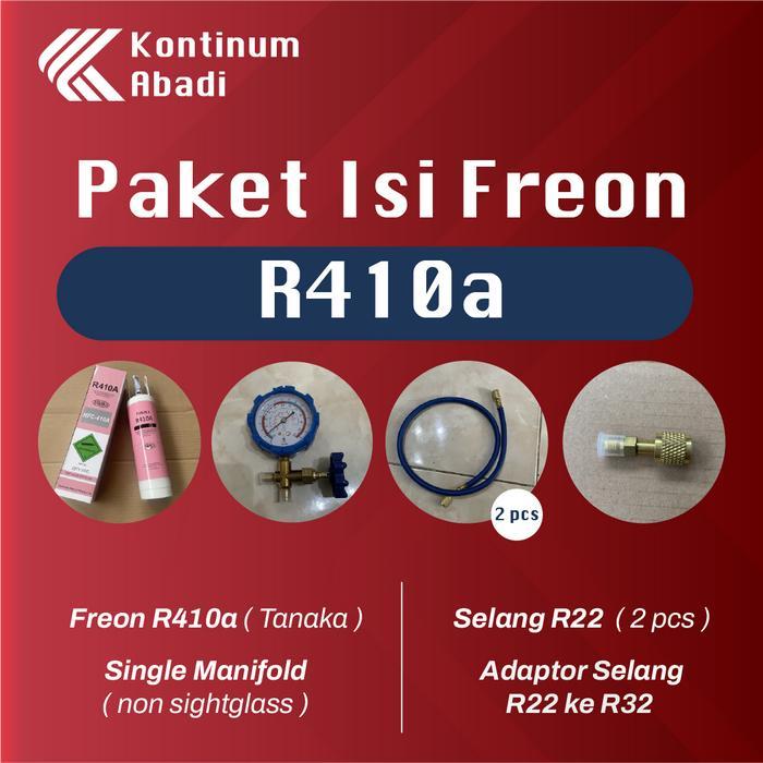 [Promo] Paket Isi Freon R410A Dengan Manifold , Selang R410A