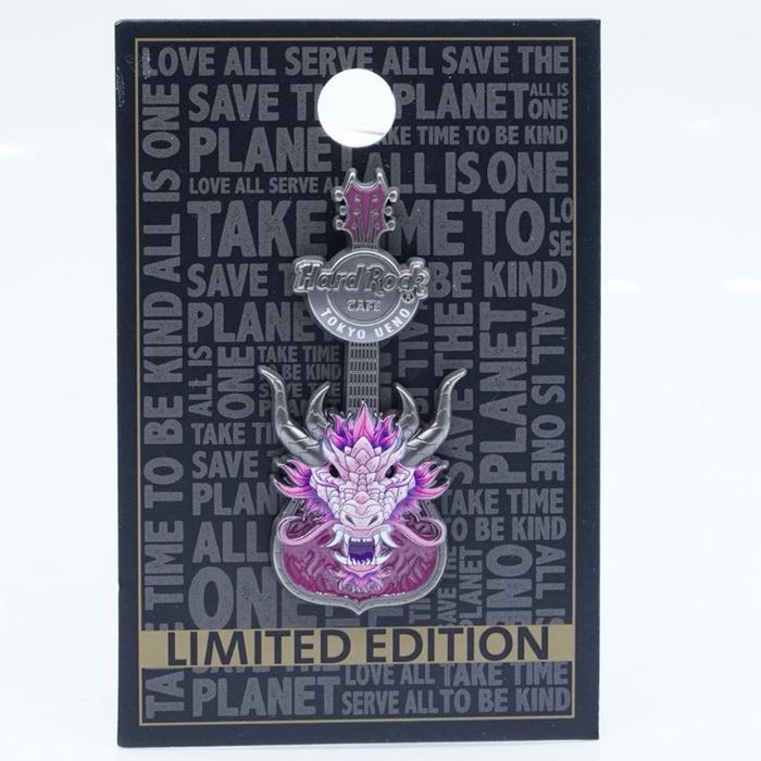 Hard Rock Cafe 3D Dragon Guitar Pin Ueno Tokyo Limited Edition Japan Pins Enamel Aksesoris Tempelan