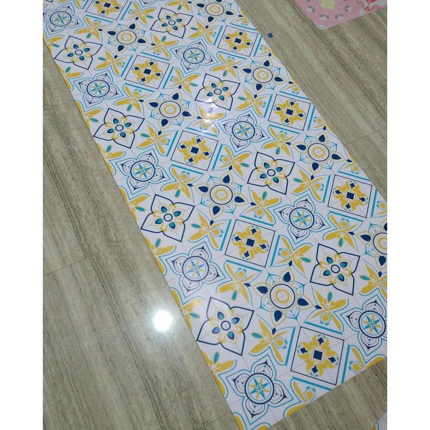 Top Stiker Dinding Dapur Backsplash / Sticker Tegel Lantai Custom 1