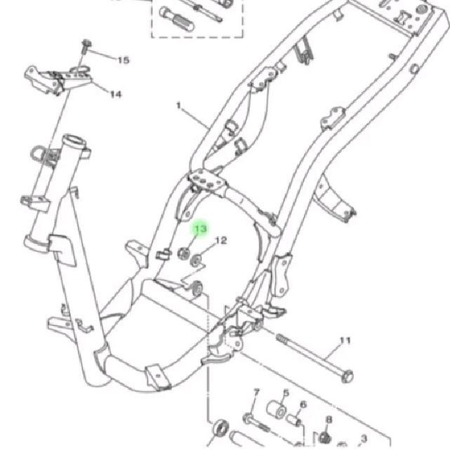 90185-12008 MUR BAUT AS ARM YAMAHA MIO SPORTY - MIO SMILE - MIO SOUL - FINO KARBU ORIGINAL