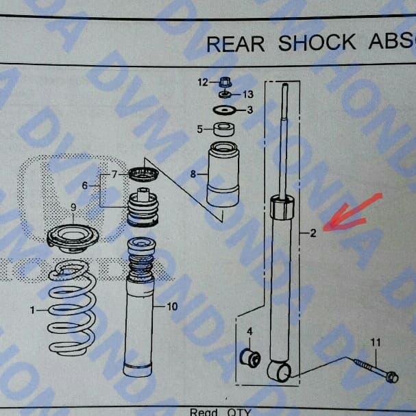 Shockbreaker Belakang Ikybi City Gm6/Jazz Gk