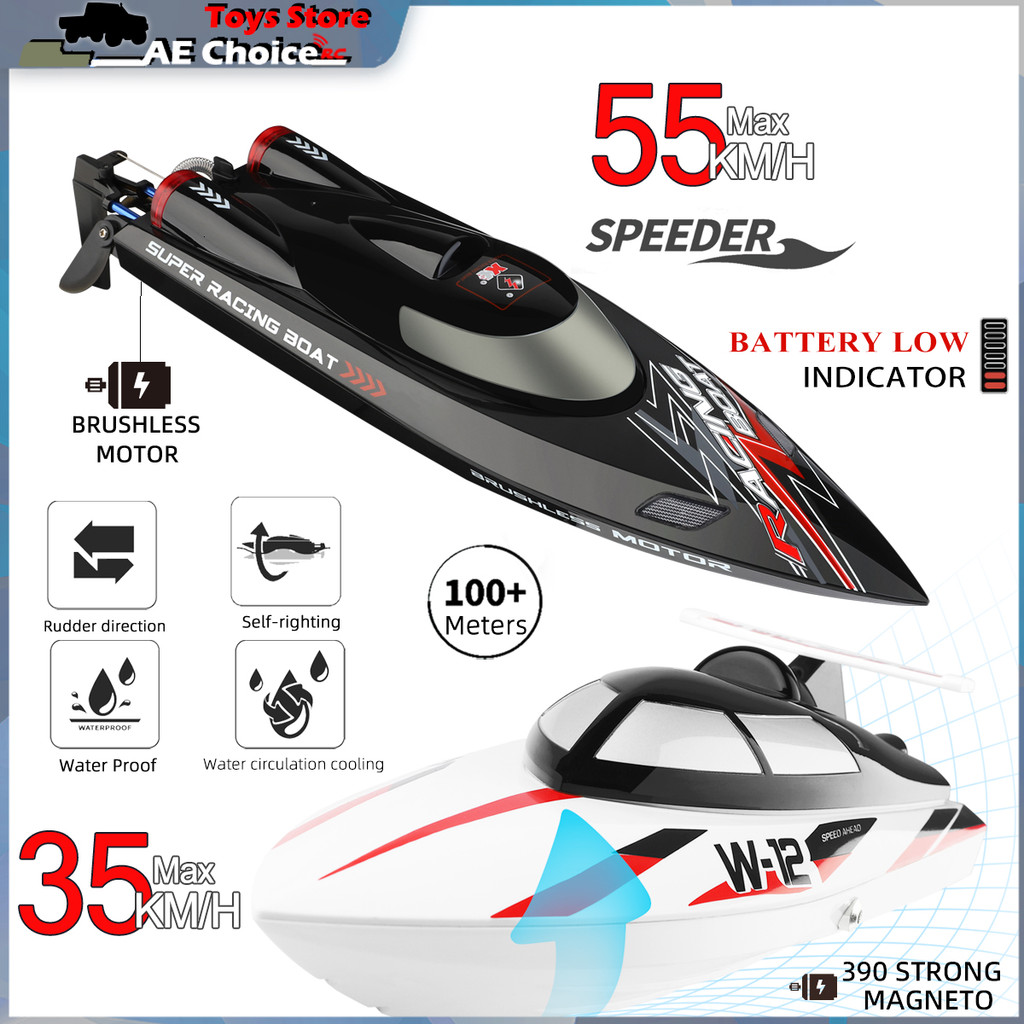 Wltoys RC Boat wl912A wl916 2.4G RC High Speed Boat 35km/h 55km/h Remote Control Low Battery Alarm